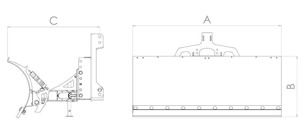 SCHN FK-ABR Snow Plough Attachment for professional equipment Technical Drawings